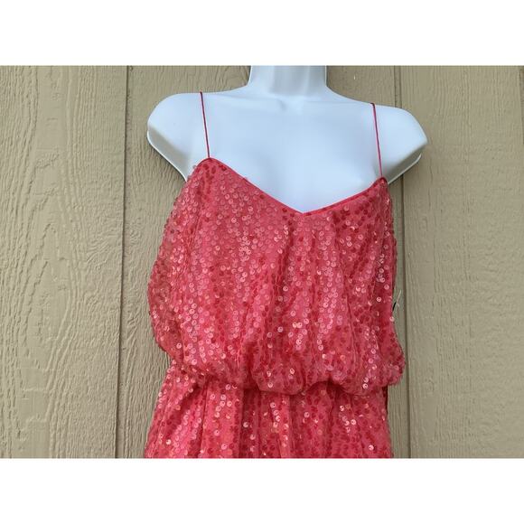 NWT $165 Aidan Mattox Pink Sequins Women Dress Size 8M Glamorous Luxury Barbie - Picture 5 of 15